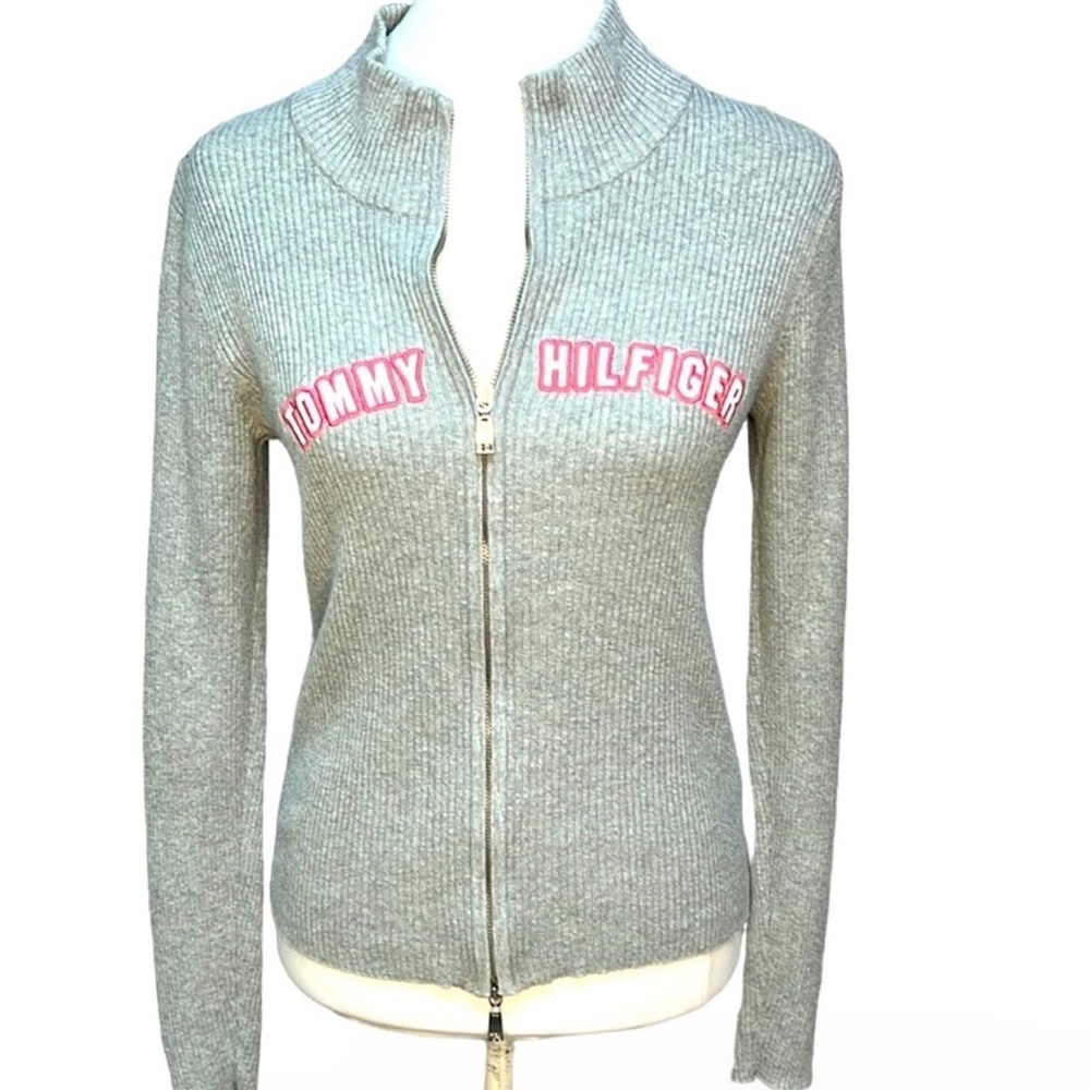 Tommy Hilfiger Ribbed Letterman Blouse